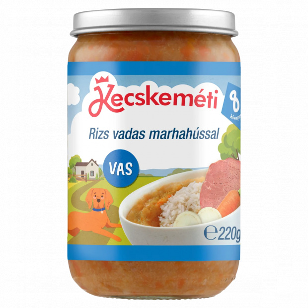 Kecskeméti rizs vadas marhahússal bébiétel 8 hónapos kortól 220 g