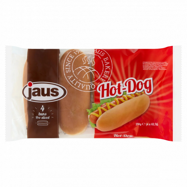 Jaus hot dog kifli 4 x 62,5 g (250 g)