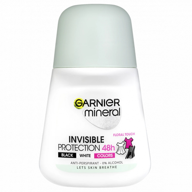Garnier Mineral Invisible Black White Colors Floral Touch 48 h Roll-on 50 ml Garnier Mineral Invisible Black White Colors Floral Touch 48 h Roll-on 50 ml
