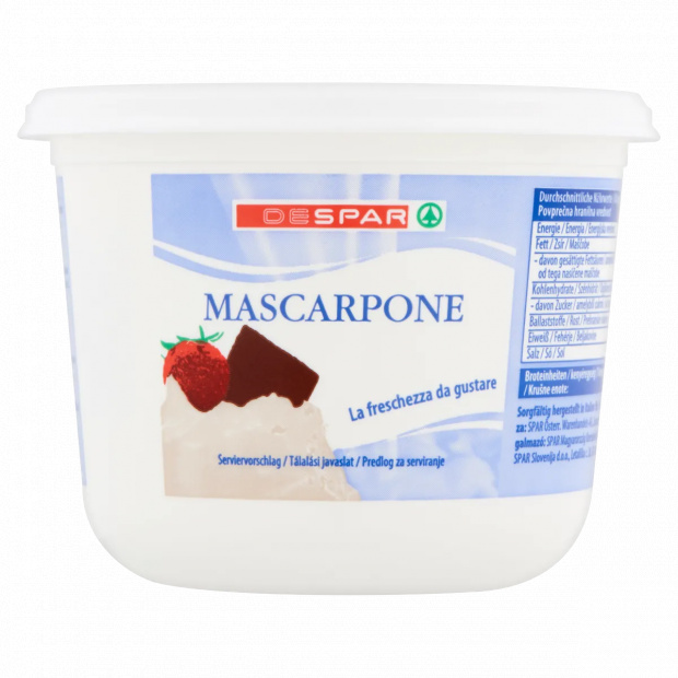 DESPAR mascarpone zsírdús tejszínsajt 500 g