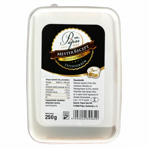Pápai ropogós mustáros sertés tepertőkrém 250 g