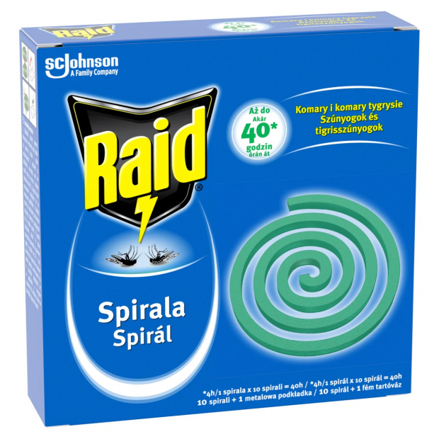 Raid kültéri szúnyogirtó spirál 10 x 11,5 g (115 g)