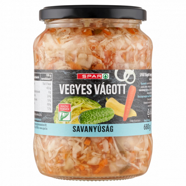 SPAR vegyes vágott savanyúság 680 g