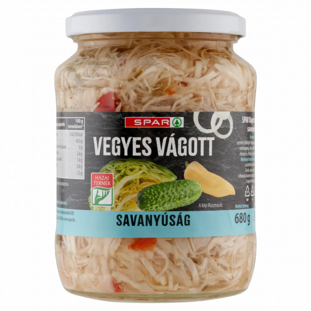 SPAR vegyes vágott savanyúság 680 g