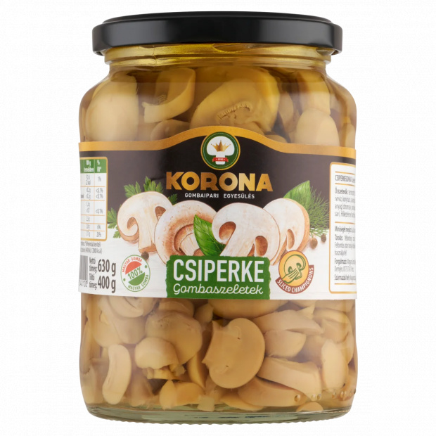 Korona csiperke gombaszeletek 630 g