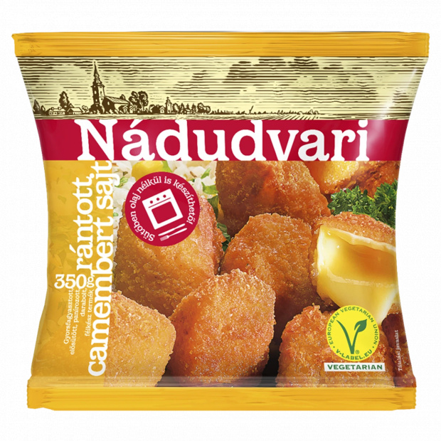 Nádudvari gyorsfagyasztott rántott camembert sajt 350 g