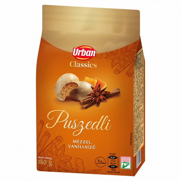 Urban Classics vaníliaízű puszedli mézzel 180 g