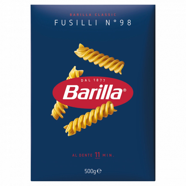 Barilla Fusilli apró durum száraztészta 500 g Barilla Fusilli apró durum száraztészta 500 g