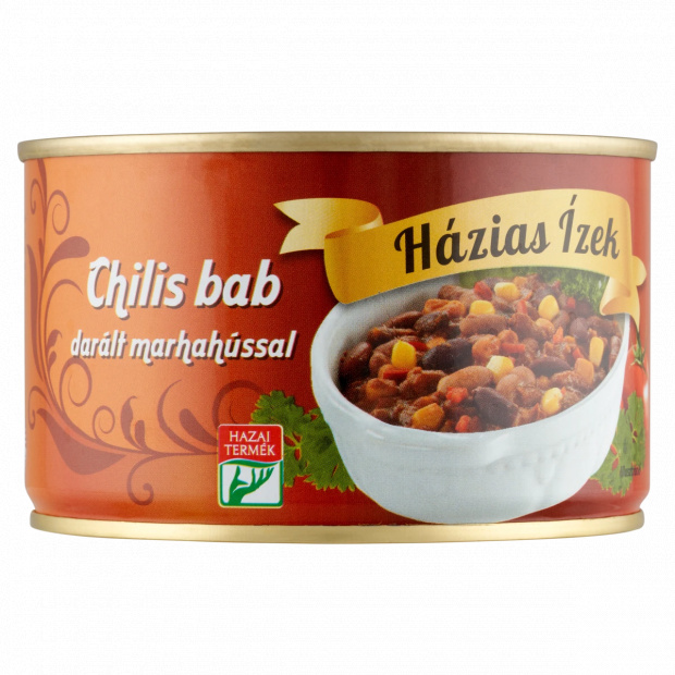 Házias Ízek chilis bab darált marhahússal 400 g Házias Ízek chilis bab darált marhahússal 400 g