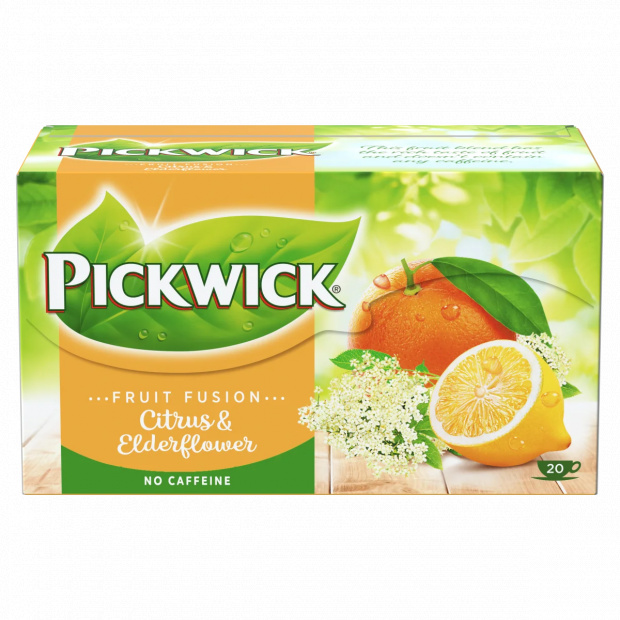 Pickwick Fruit Fusion gyümölcstea citromhéjjal, narancshéjjal, bodzavirággal ízesítve 20 filter 40 g