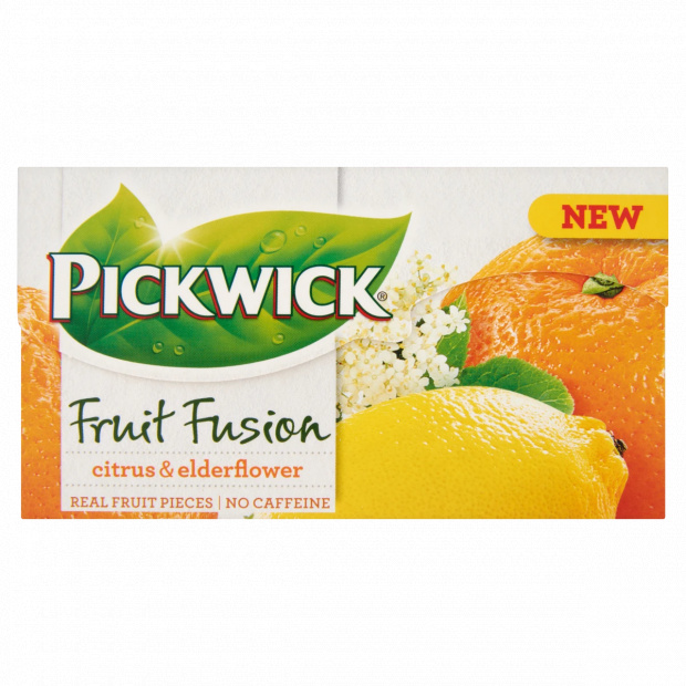 Pickwick Fruit Fusion gyümölcstea citrom- és narancshéjjal és bodzavirággal ízesítve 20 filter 40 g