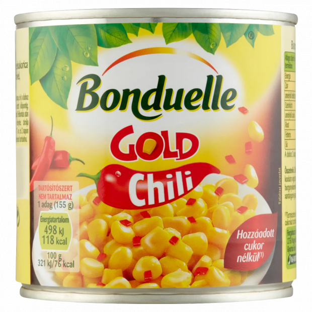 Bonduelle Gold Chili morzsolt csemegekukorica paprikával és chilivel 310 g Bonduelle Gold Chili morzsolt csemegekukorica paprikával és chilivel 310 g