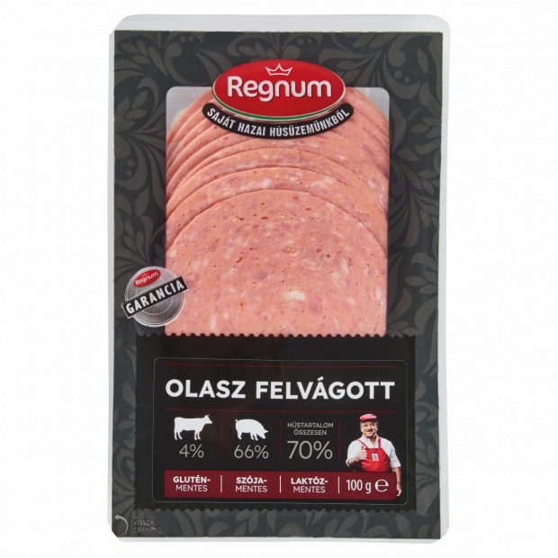 REGNUM szeletelt olasz felvágott sertés- és marhahúsból 100 g REGNUM szeletelt olasz felvágott sertés- és marhahúsból 100 g