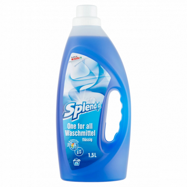 Splendid One for All folyékony mosószer minden típusú textíliához 25 mosás 1,5 l Splendid One for All folyékony mosószer minden típusú textíliához 25 mosás 1,5 l