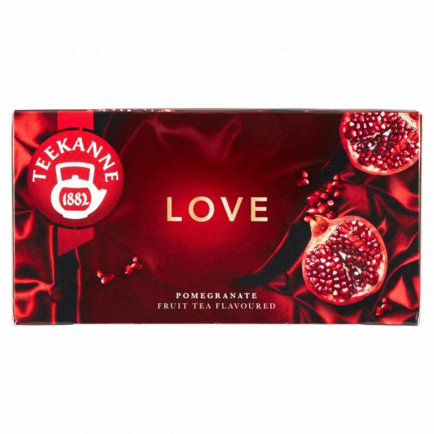Teekanne Love gyümölcstea keverék gránátalma és őszibarack ízzel 20 filter 45 g