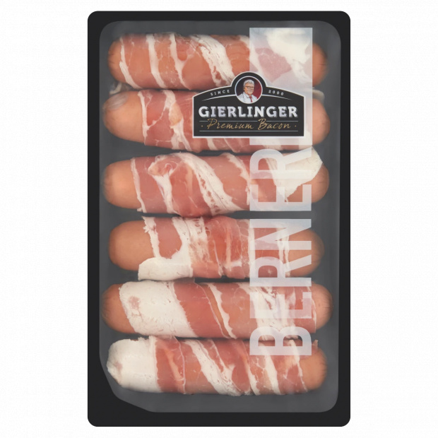 Gierlinger Premium Bacon roppanós sajtos virsli baconbe göngyölve 300 g