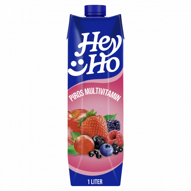 Hey-Ho Piros Multivitamin vegyes gyümölcsital 6 vitaminnal 1 l