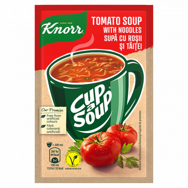 Knorr Cup a Soup intant paradicsomleves tésztával 19 g