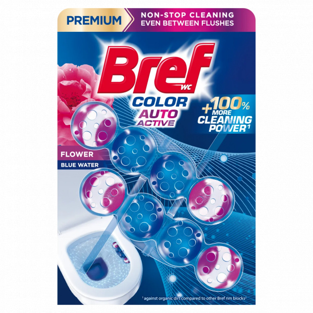 Bref Color Auto Active Flower WC frissítő 2 x 50 g Bref Color Auto Active Flower WC frissítő 2 x 50 g