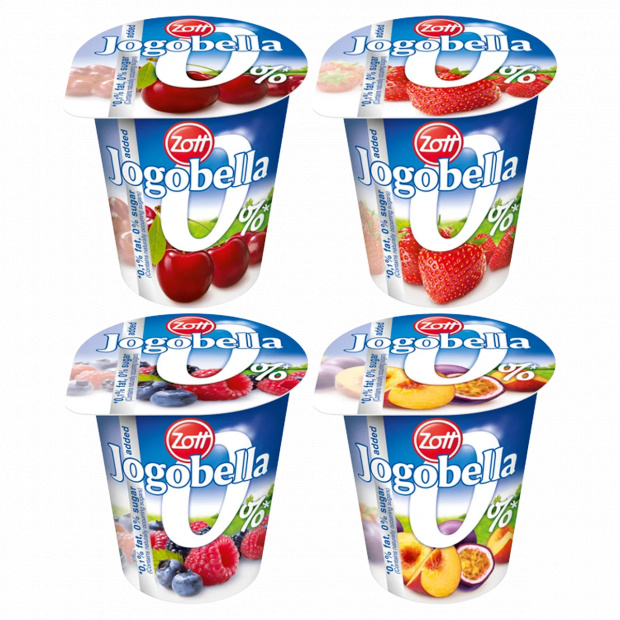 Zott Jogobella 0% élőflórás, sovány joghurt édesítőszerekkel 150 g