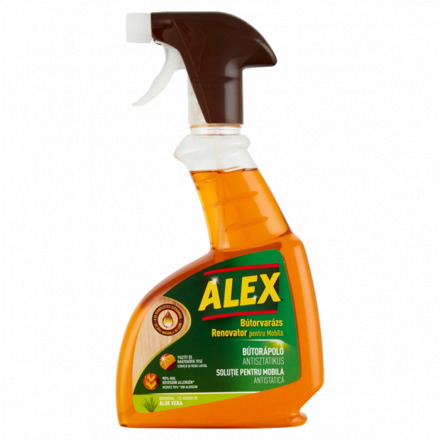 Alex Bútorvarázs antisztatikus bútorápoló aloe vera aromával 375 ml