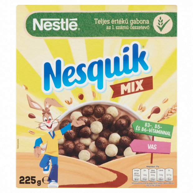 Nesquik Mix kakaós és vaníliaízű, ropogós gabonapehely vitaminokkal, ásványi anyagokkal 225 g