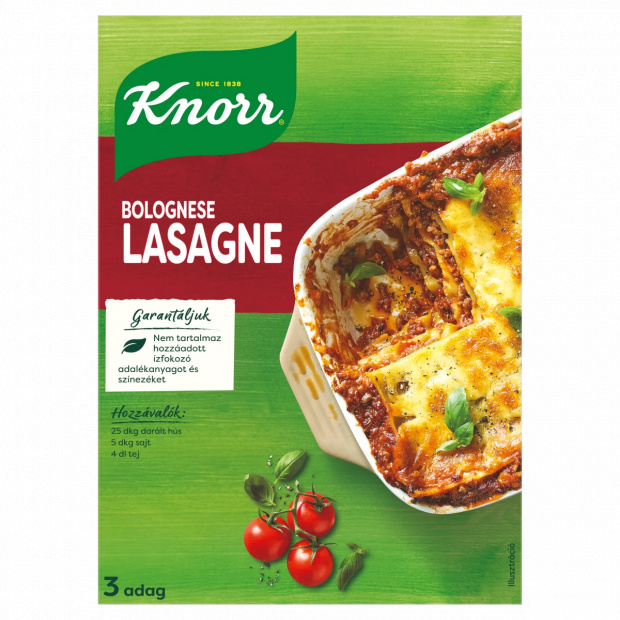 Knorr lasagne tészta bolognai mártással 205 g