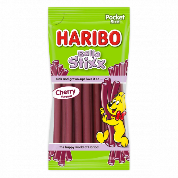 Haribo Balla Stixx cseresznyeízű gumicukorka 80 g