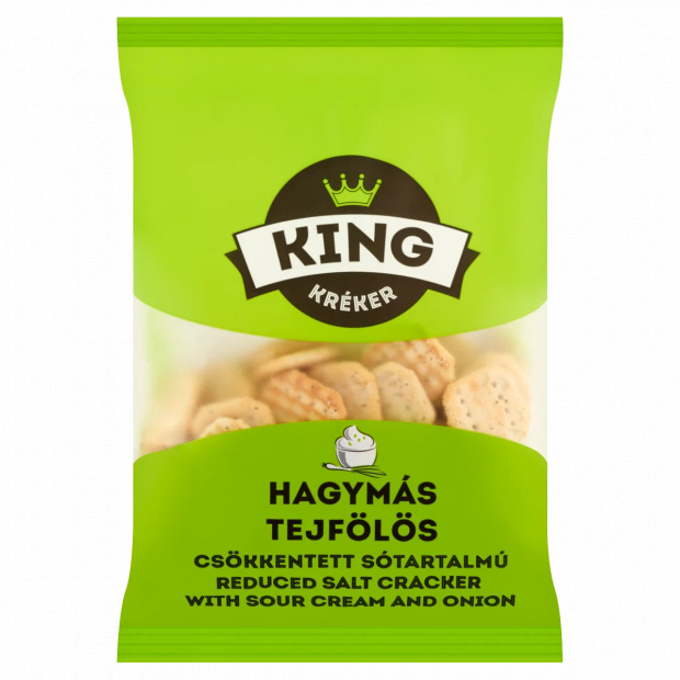 King csökkentett sótartalmú hagymás-tejfölös kréker 100 g