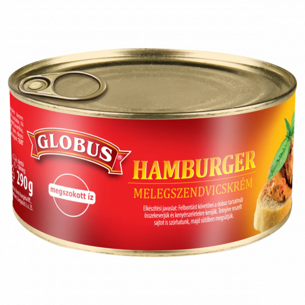 Globus hamburger ízesítésű melegszendvicskrém 290 g