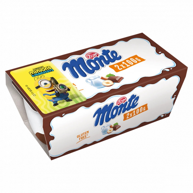 Zott Monte csokoládés, mogyorós tejdesszert 2 x 100 g (200 g)