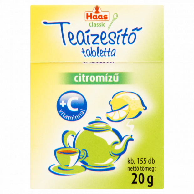 Haas Classic citromízű teaízesítő tabletta C-vitaminnal 20 g
