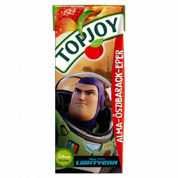 Topjoy szénsavmentes alma-őszibarack-eper ital hozzáadott vitaminokkal 200 ml 