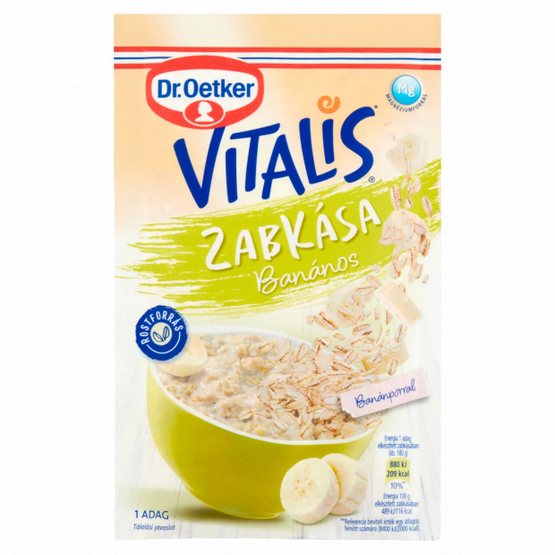 Dr. Oetker Vitalis banános zabkása 55 g Dr. Oetker Vitalis banános zabkása 55 g