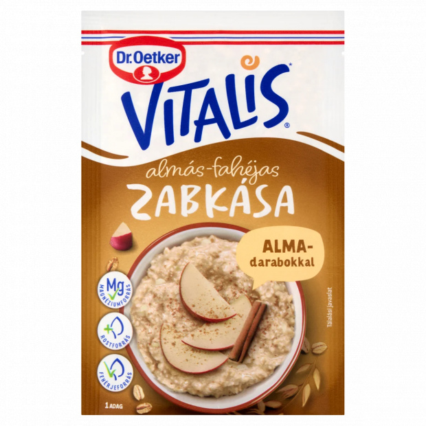 Dr. Oetker Vitalis almás-fahéjas zabkása alappor almadarabokkal 48 g