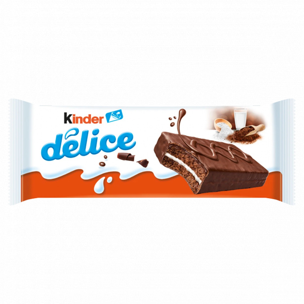 Kinder Delice tejes krémmel töltött kakaós piskóta kakaós bevonattal 39 g