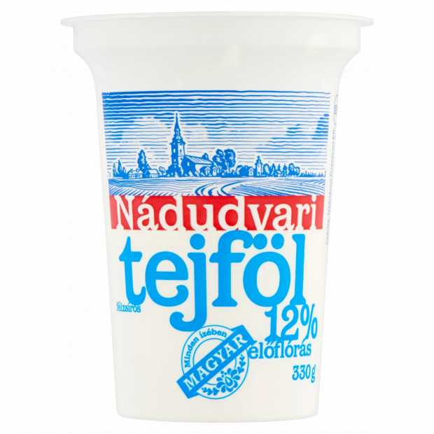 Nádudvari félzsíros, élőflórás tejföl 12% 330 g