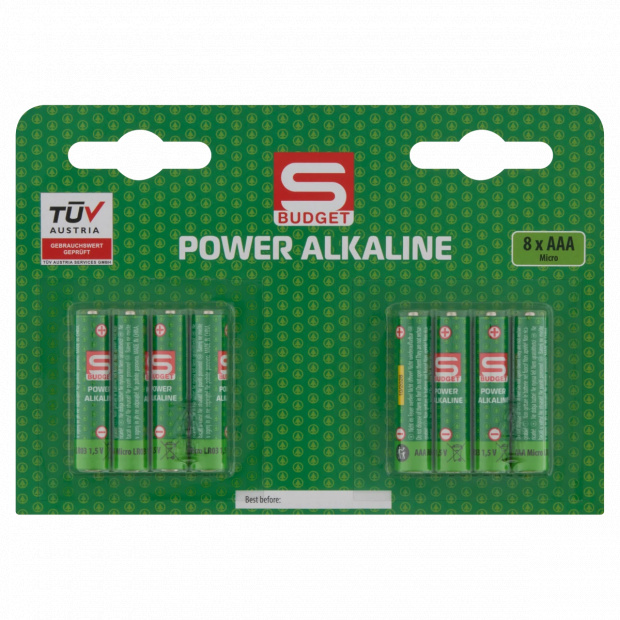 S-Budget Power alkáli elemek AAA Micro LR03 1,5 V S-Budget Power alkáli elemek AAA Micro LR03 1,5 V