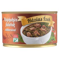 Házias Ízek pulykahús falatok zöldborsóval 400 g