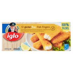 Iglo gyorsfagyasztott gluténmentes halrudacska 12 x 30 g (360 g)