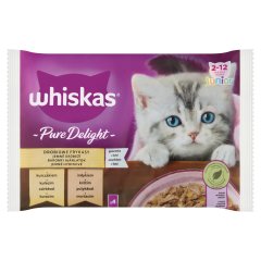 Whiskas Junior Pure Delight teljes értékű nedves eledel kölyökmacskáknak 4 x 85 g (340 g)