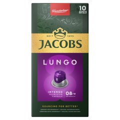 Jacobs Lungo Intenso őrölt-pörkölt kávé kapszulában 10 db 52 g