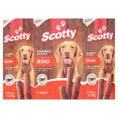 Scotty roppanós jutalomfalatok marhahússal kutyák számára 7 db 77 g