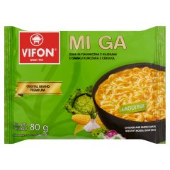 Vifon Mi Ga csirkehús és hagyma ízesítésű enyhe fűszerezésű instant tésztás leves 80 g