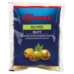 Giana zöld olívabogyó paprikakrémmel töltve sós lében 195 g