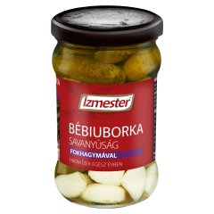 Ízmester bébiuborka savanyúság fokhagymával 300 g