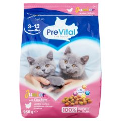PreVital Junior teljes értékű állateledel kölyökmacskák számára csirkével 950 g