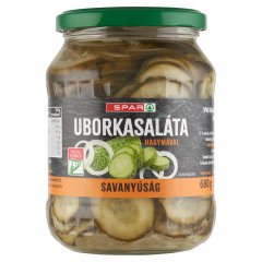 SPAR uborkasaláta savanyúság hagymával 680 g