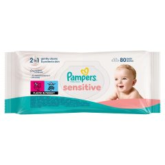 Pampers Sensitive Baby Nedves Törlőkendő, 1 Csomag x 80 Törlőkendő = 80 db Baba Nedves Törlőkendő