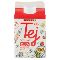 SPAR ESL félzsíros tej 2,8% 500 ml